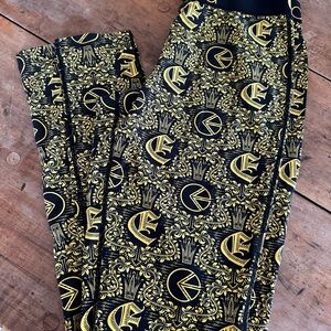 NWT Brand New Ethika Black & Gold Patterned Leggings